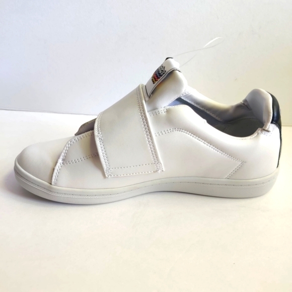 GOATS Slip On Sneakers Platform White Leather Hook Loop Chunky Women's 8.5 Retro - Picture 6 of 15